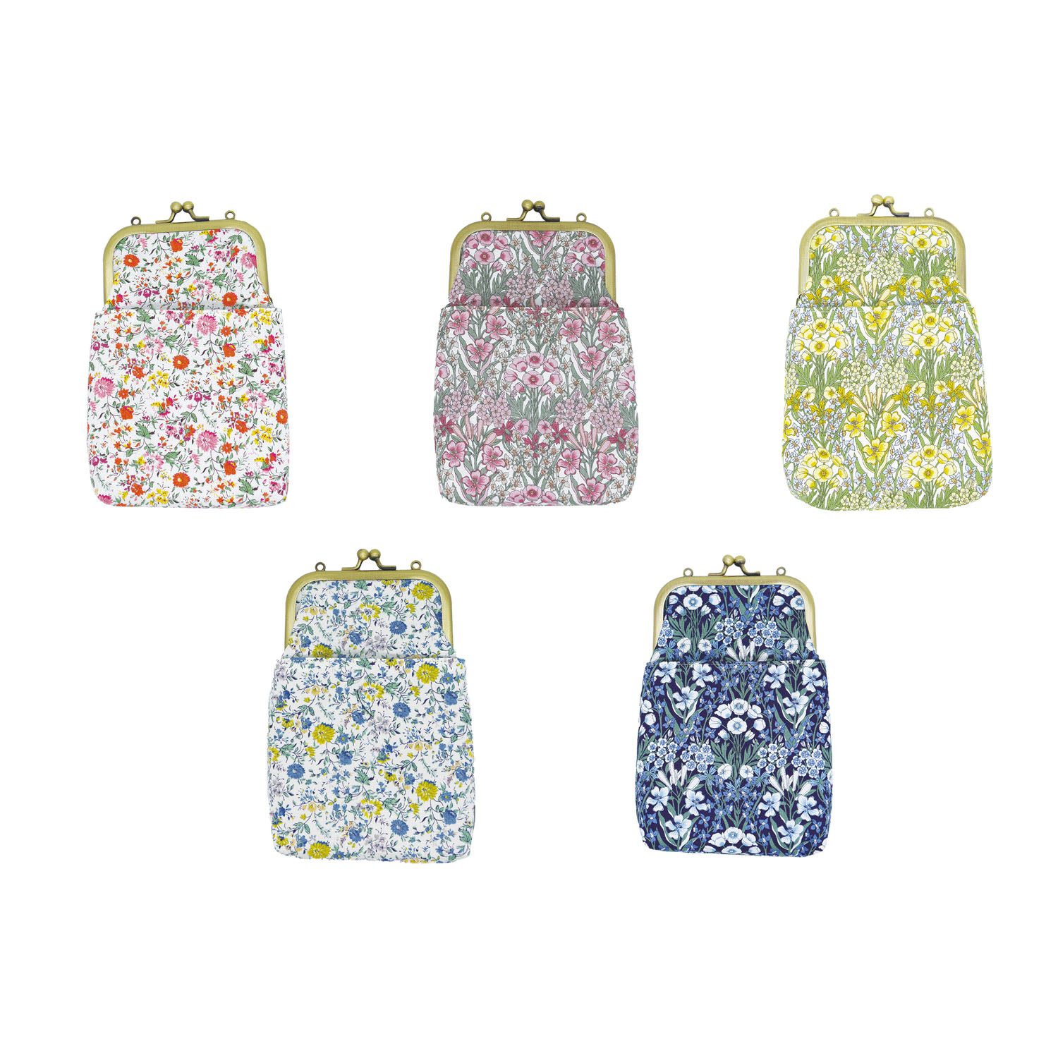 がま口2WAY スマホショルダー 手提げベルト・ショルダーベルト付 - 画像1