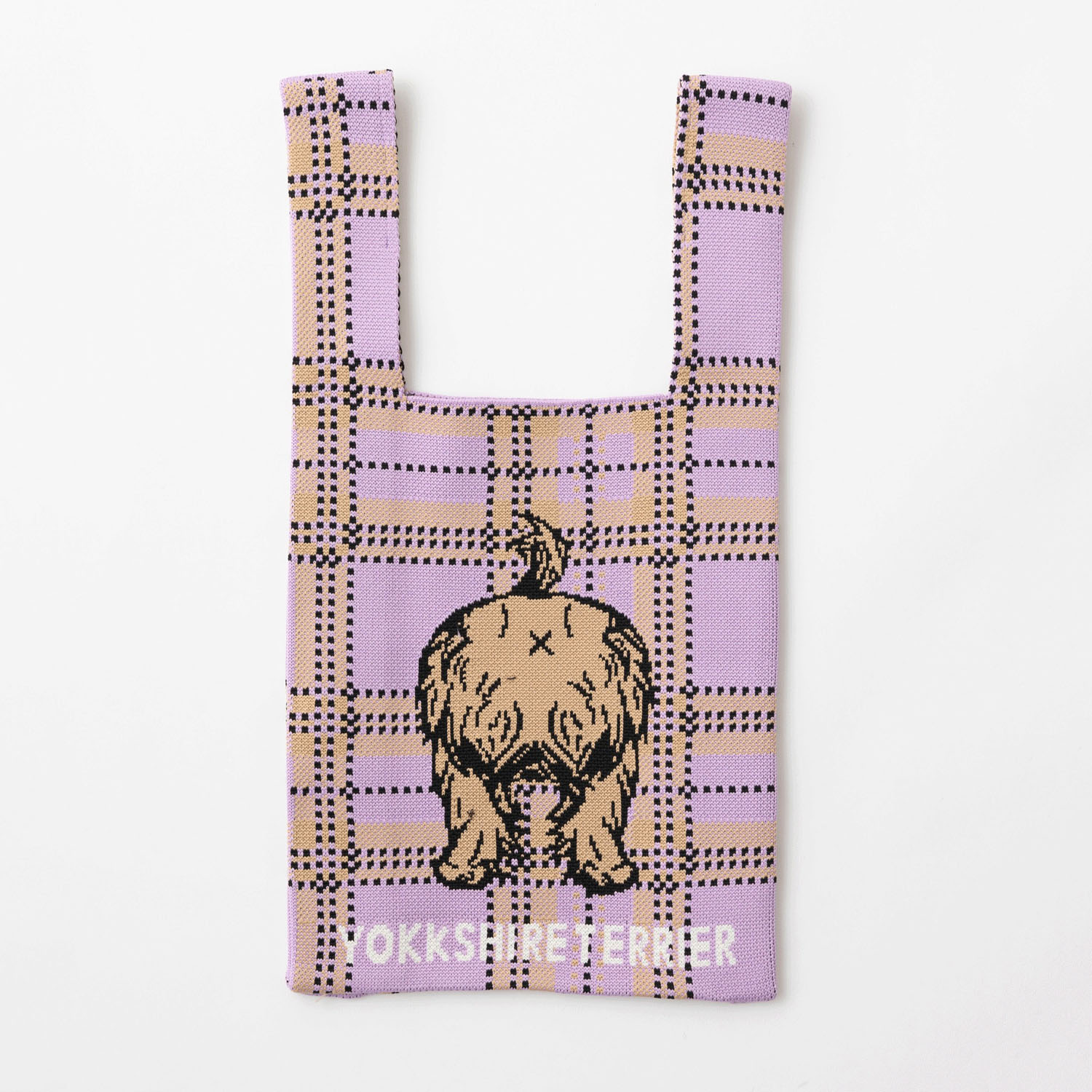 【在庫限り】ニットトートバッグ 犬 おしり デザイン マルシェバッグ - 画像3