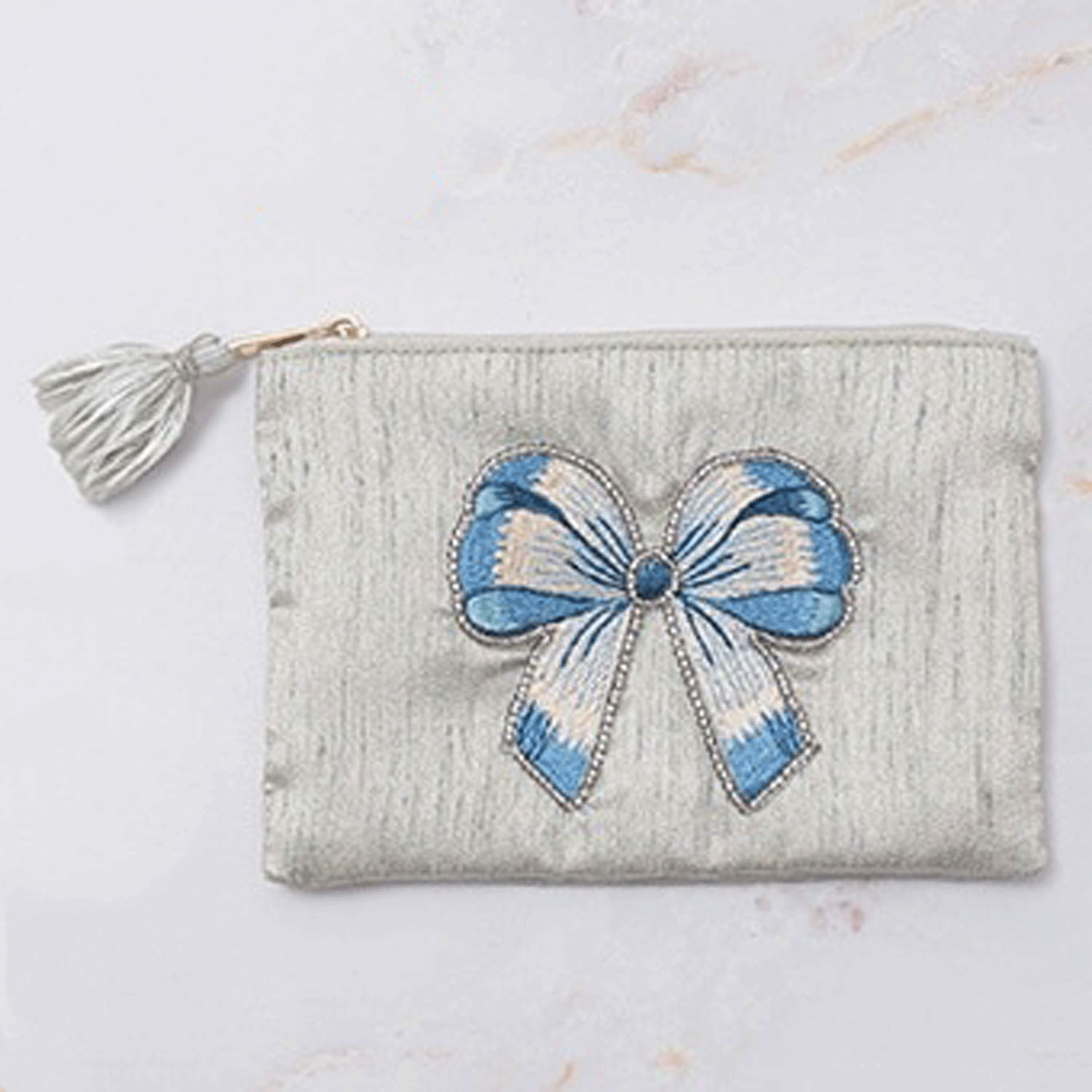 リボン刺繍ポーチ - 画像3