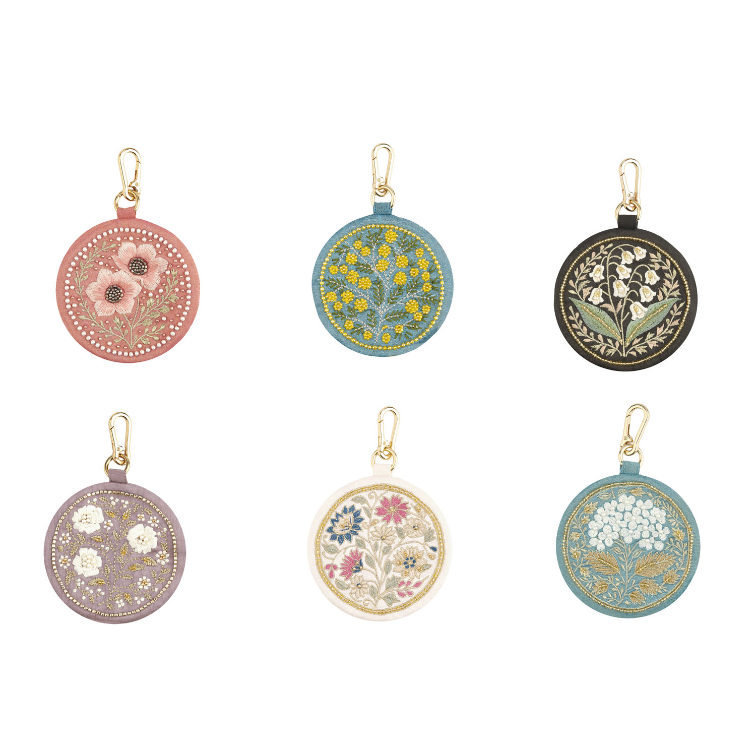 フラワーモチーフ キーポーチ