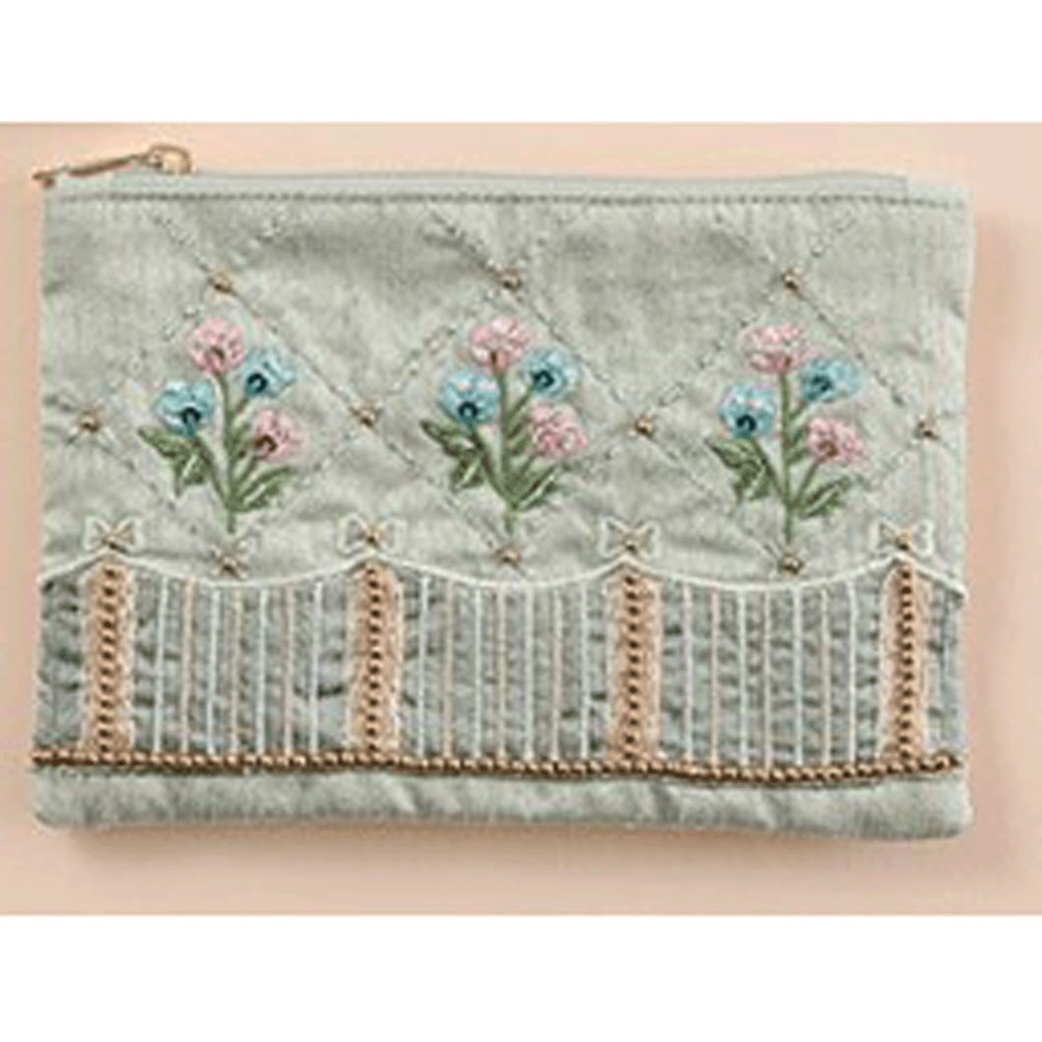 ビーズ 刺繍 ティッシュポーチ - 画像2