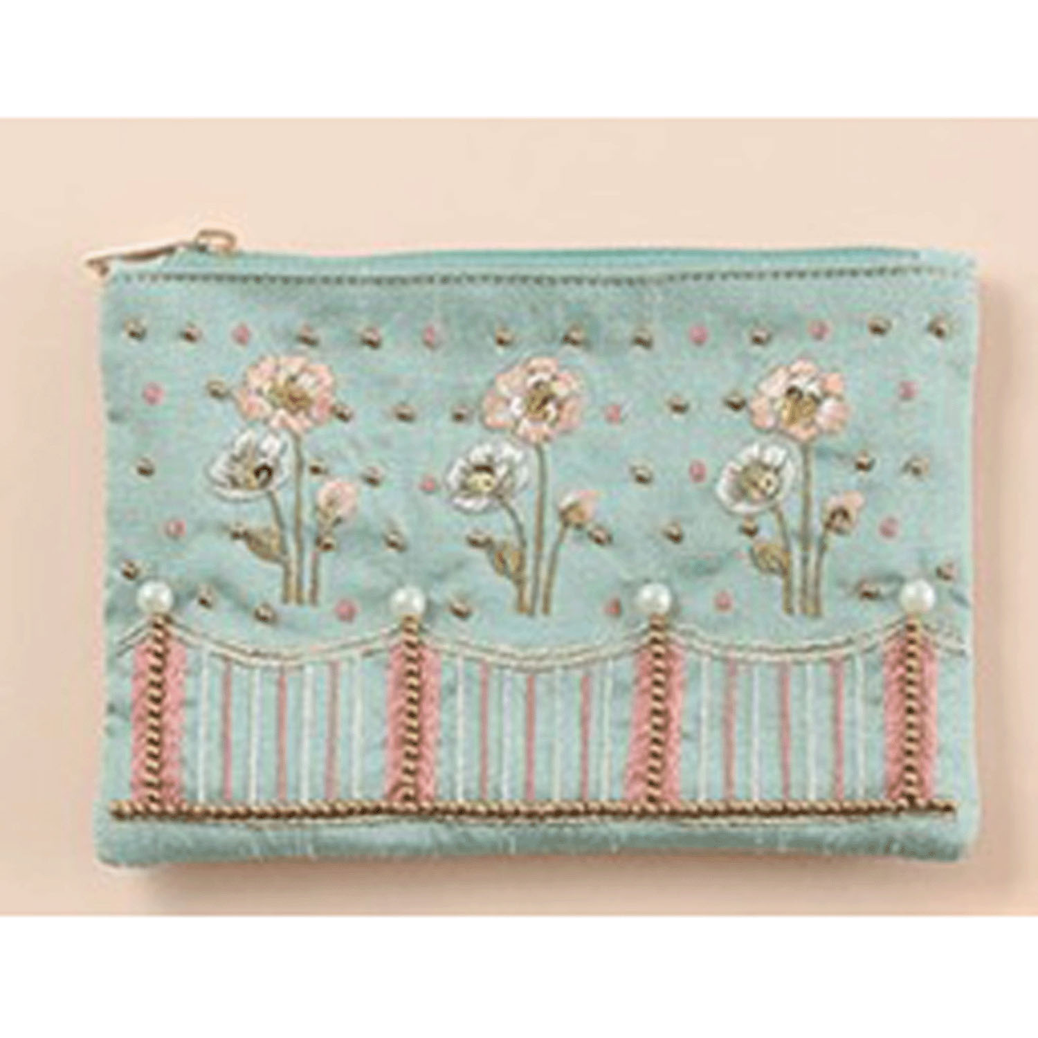 ビーズ 刺繍 ティッシュポーチ - 画像3