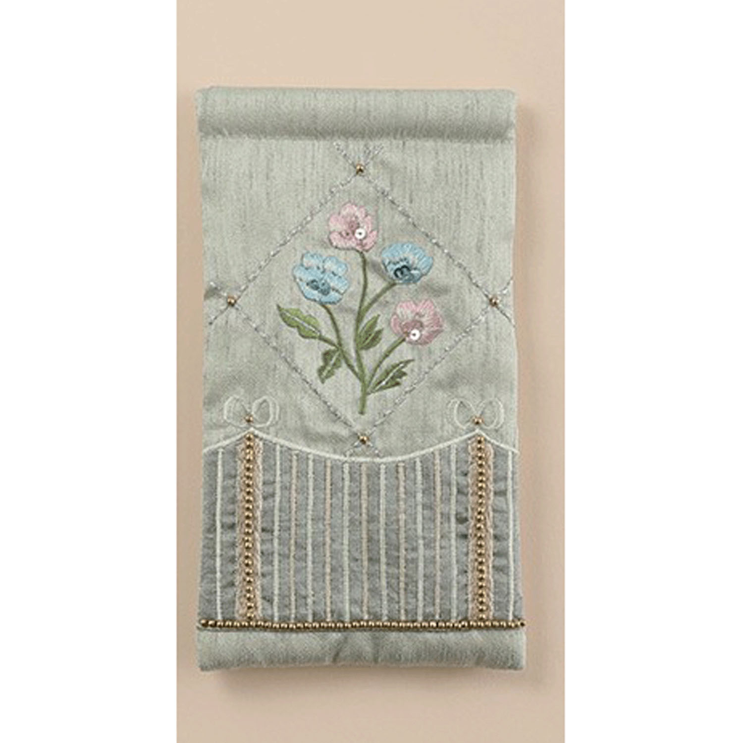 ビーズ刺繍 メガネケース - 画像1