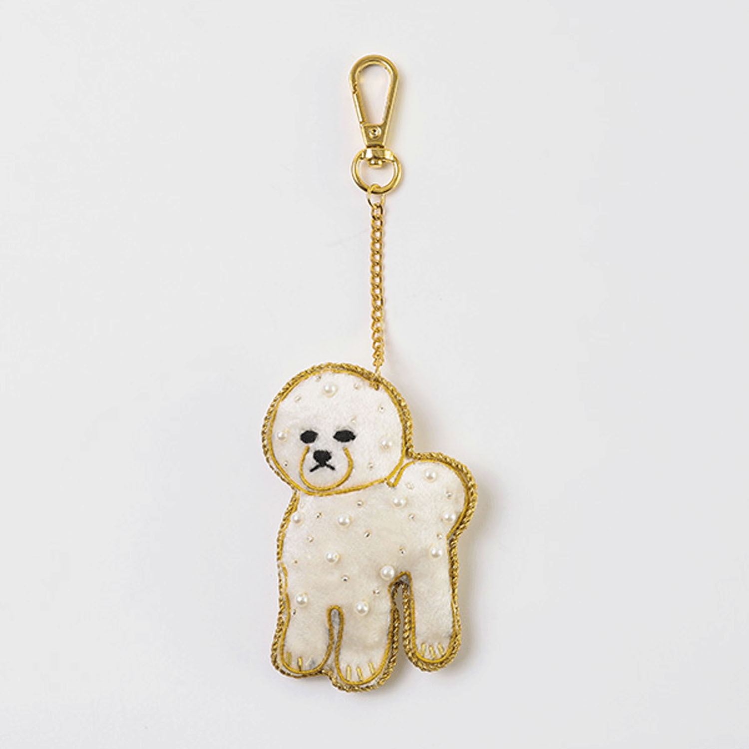 ザリ刺繍 キーホルダー犬 - 画像3