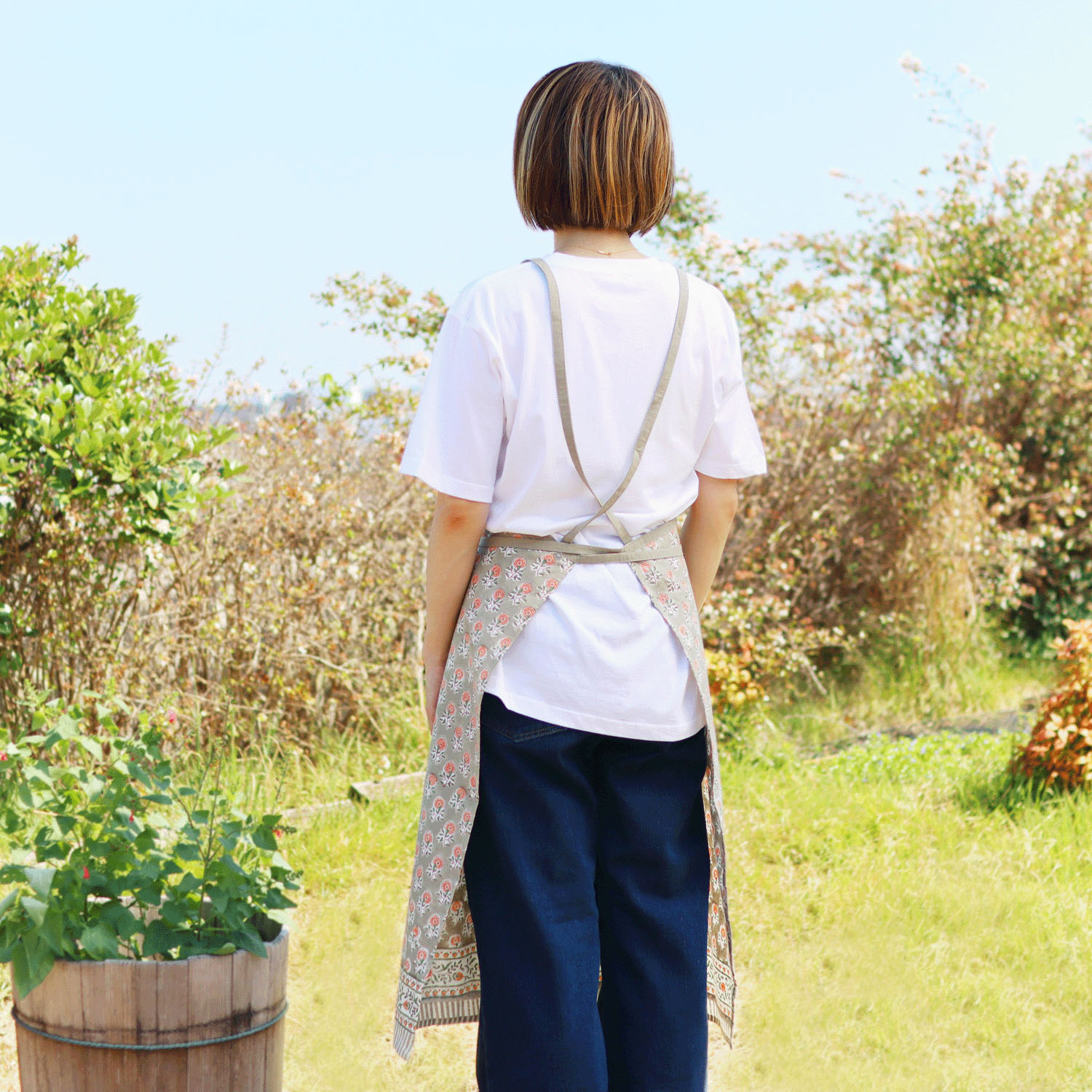 エプロン ボニータブロックプリント - 画像4