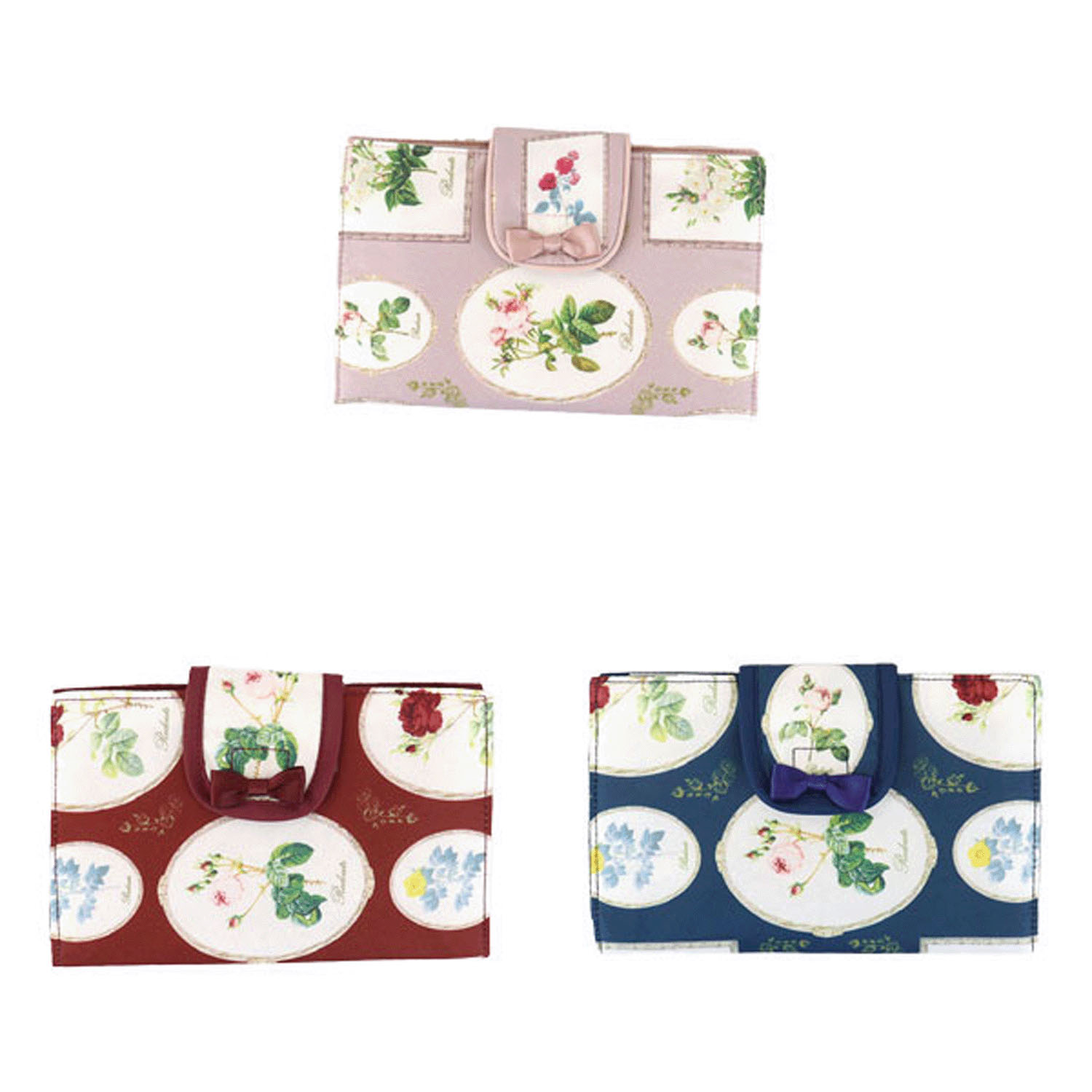 ルドゥーテ フレーム柄リボン付きマルチポーチ