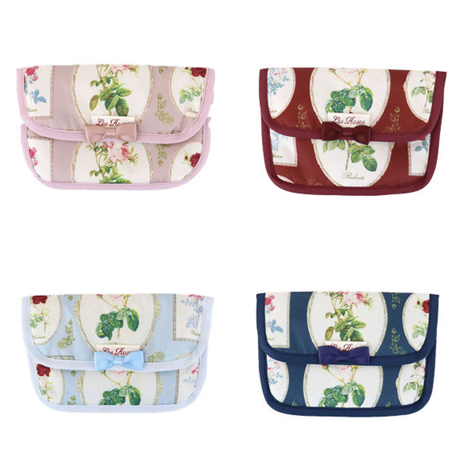 ルドゥーテ フレーム柄リボン付きピルポーチ