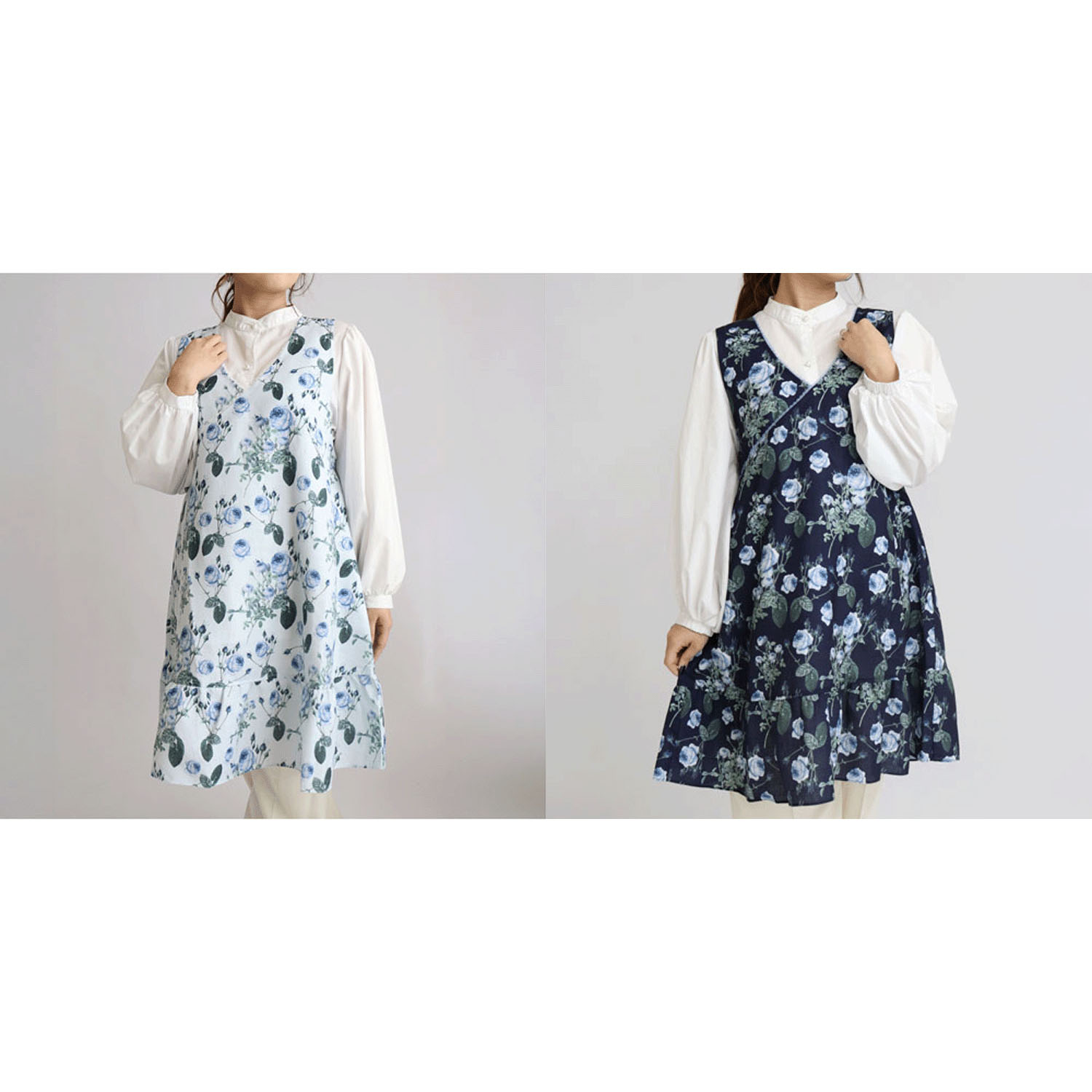 ルドゥーテ ブルーローズ  エプロン