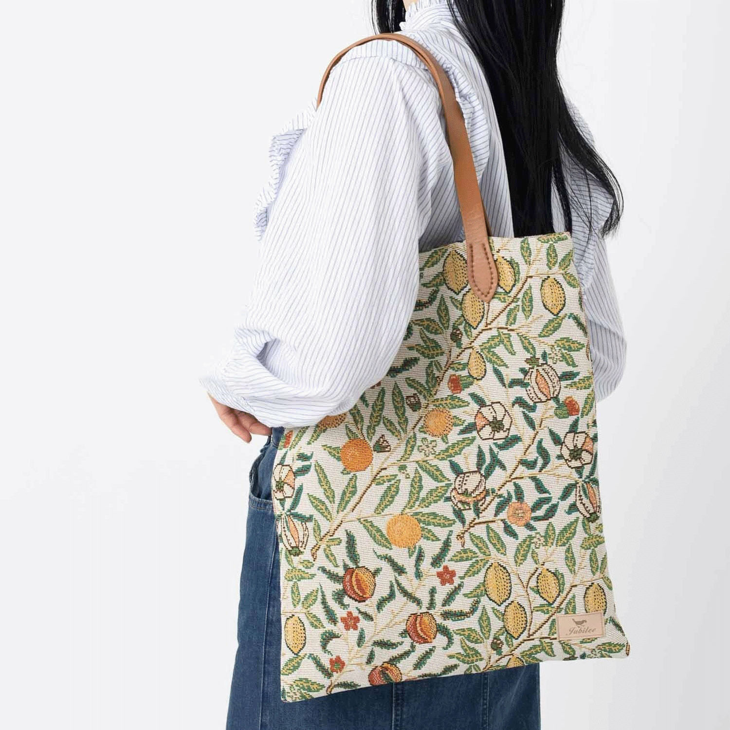 ウイリアム・モリス柄 ジャカード織 トートバッグ - 画像10