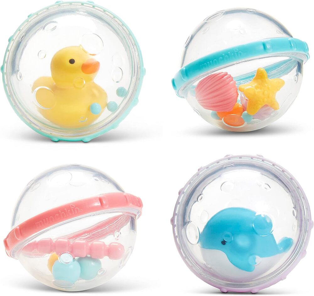 Munchkin Float & Play Bubbles 赤ちゃん 幼児 お風呂用おもちゃ 4個セット