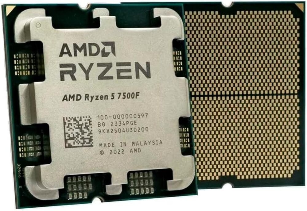 AMD Ryzen5 7500Fバルク CPUクーラー無し ライゼン 6core 12 threads AM5 3.7GHz