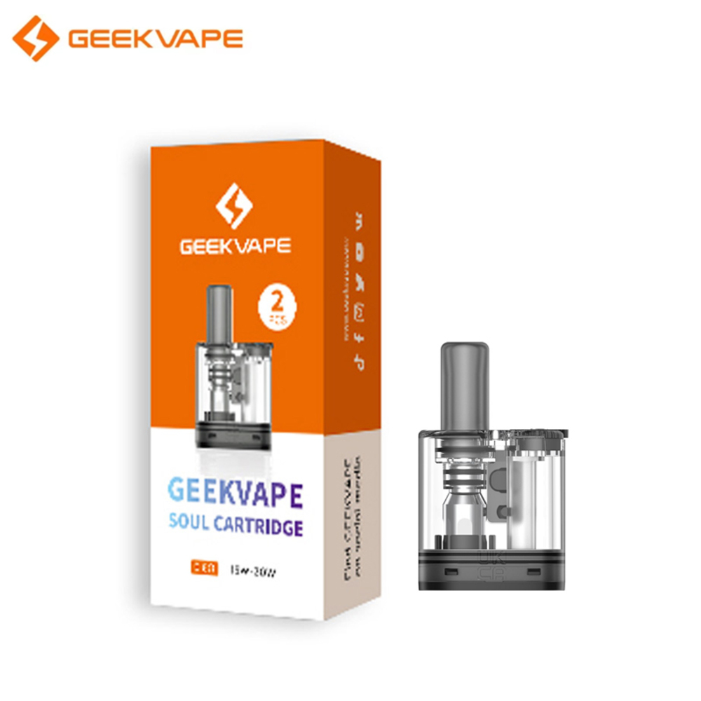 Geekvape Soul カートリッジ 交換用 0.6Ω 4ml 2個入 ポッド型 VAPE対応 パーツ リキッド用 タンク 電子タバコ用 互換 純正 | 0.6ohm 