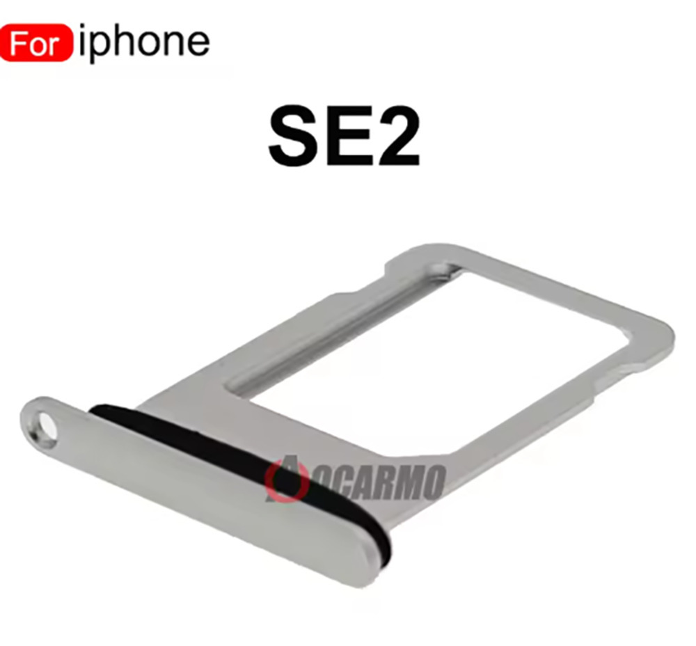 Sim カード iPhone SE 第 2 世代 SE2 SIM トレイ スロットホルダー アダプターソケット 交換部品 黒 白 赤 | SE2シルバー