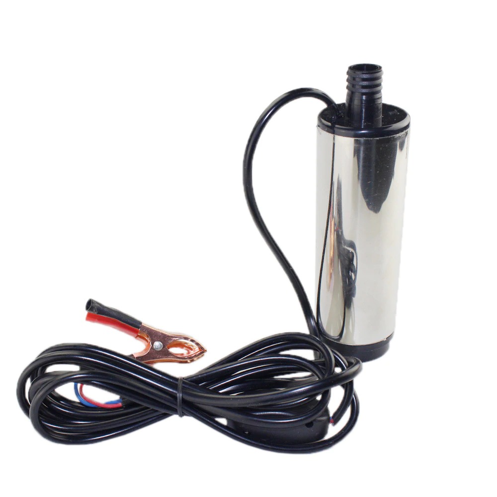 小型軽量 水中ポンプ ステンレス 12V ワニ口 12L/min 給油 灯油 給排水 電動 ポンプ