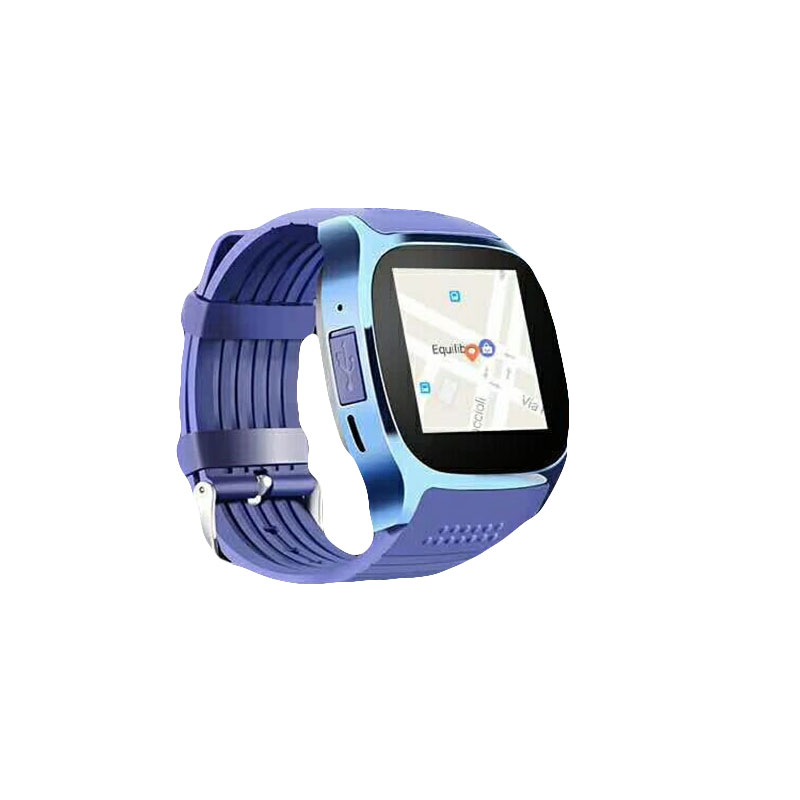 ブルートゥースT8スマートウォッチ カメラ Bluetooth WristWatch for IOS Android 男性 Momen Smartwatch VS X6 U8 A1 Q18 DZ09 GT08 GV18  | バリエーション:ボックス付きブルー
