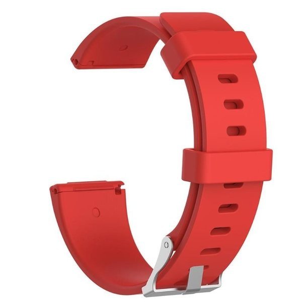 Fitbit Versa 交換ベルト シリコン スポーツリストバンド 腕時計 バンド ストラップ ブレスレット カラフルなSLサイズ  | バリエーション:赤-S