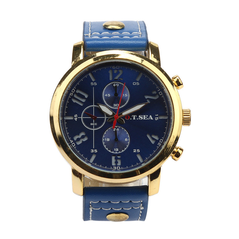 ファッションOTSEA　ブランドカジュアルウォッチ　メンズミリタリースポーツウォッチ　クォーツアナログ腕時計 | 青