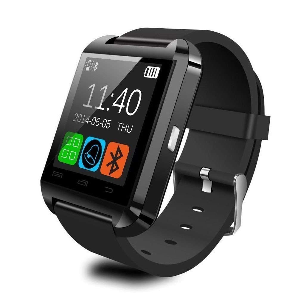 スマート ウォッチ U8 Bluetooth 超薄型 腕時計 着信通知 置き忘れ防止 歩数計 | ブラック