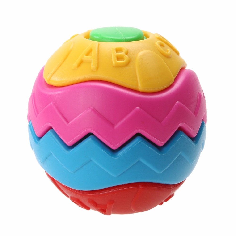 1セット9センチメートル面白いアセンブリボール玩具の赤ちゃんキッズカラフルな把握ボール早期教育DIY　3D形状パズルおもちゃ 