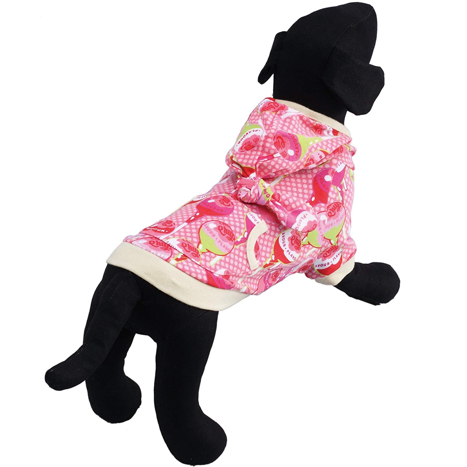 犬 服チュッパチャプス  Chupa Chups  フードジップアップブルゾン | ピンク&ベージュS