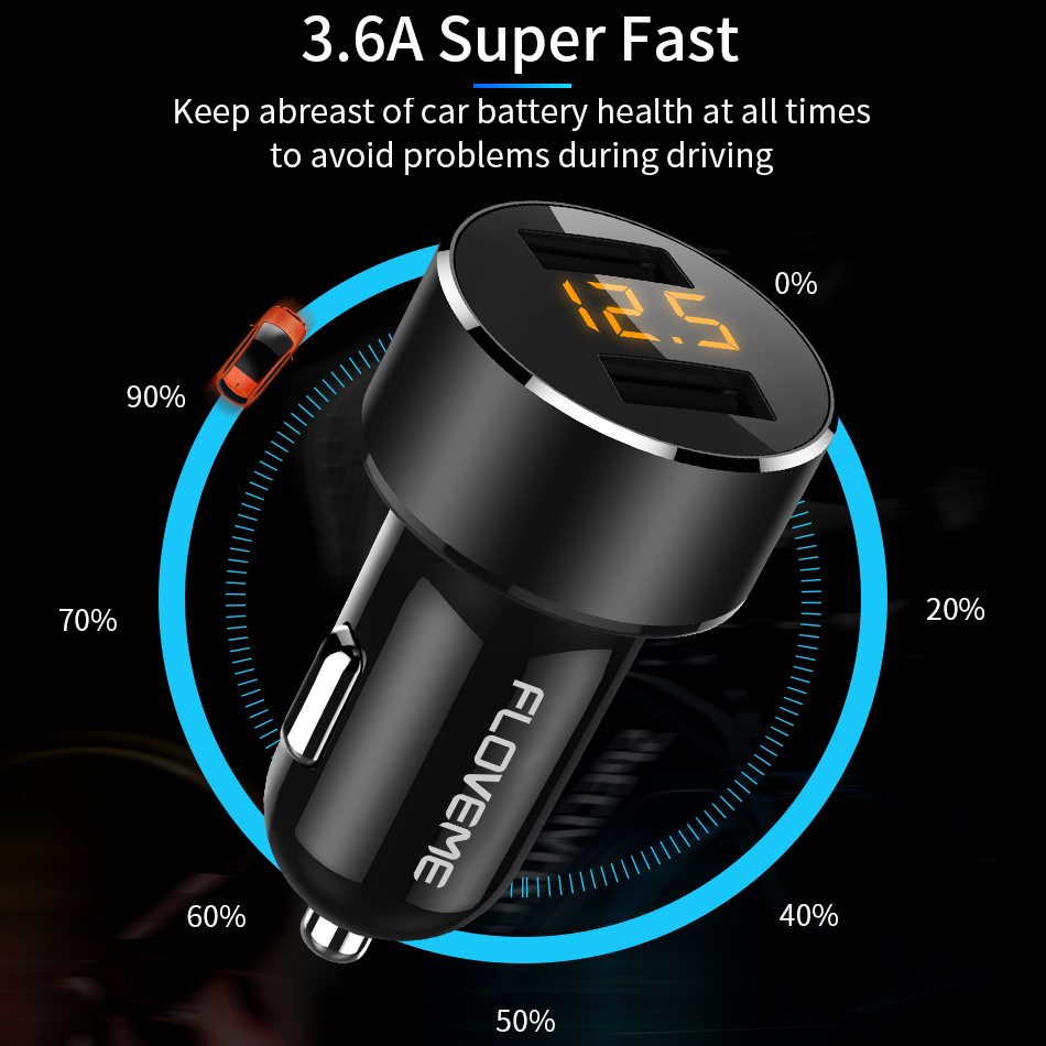車の充電器デュアル USB 急速充電器シガーライター車の充電器 Xiaomi サムスン