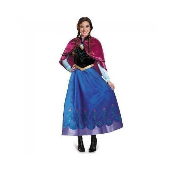 アナと雪の女王 アナ チロリンアン ケープ付 ドレス コスチューム コスプレ 大人用 Mサイズ