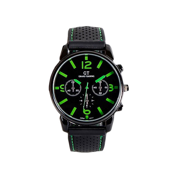 レーシングデザイン メンズ腕時計 ウォッチ GT クォーツミリタリー腕時計 | バリエーション:緑