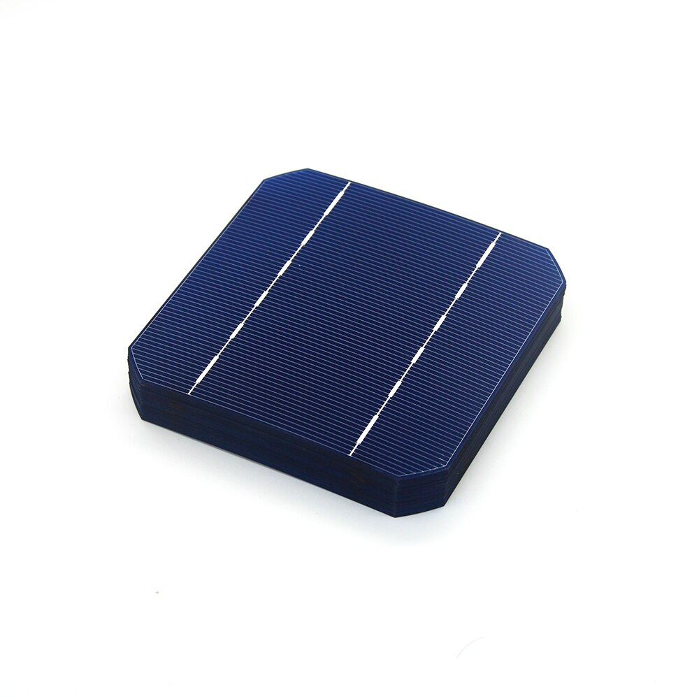 10個 17.6％ 125 x 125MMモノ太陽電池5x5 シリコン太陽電池 DIY家庭用太陽光発電パネル 