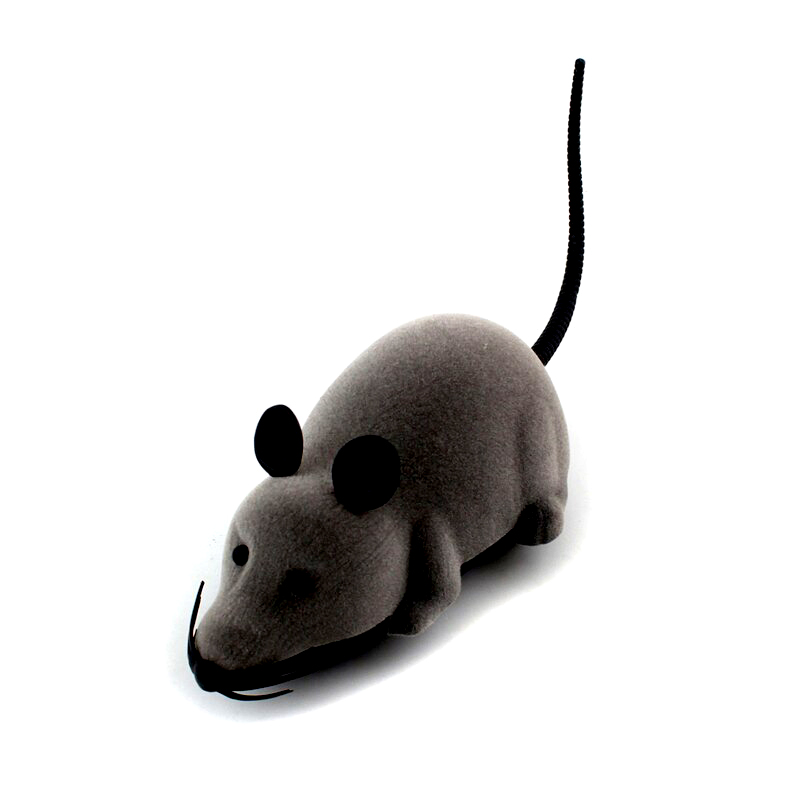 猫のおもちゃ ワイヤレス ラジコンマウス ねずみ 猫 ペット | グレー耳黒