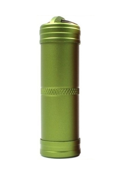 ピルケース アルミ製 薬ケース 携帯型 キーホルダー 薬入れ サプリメント 防水 3色 キャンプ 旅行 | バリエーション:グリーン