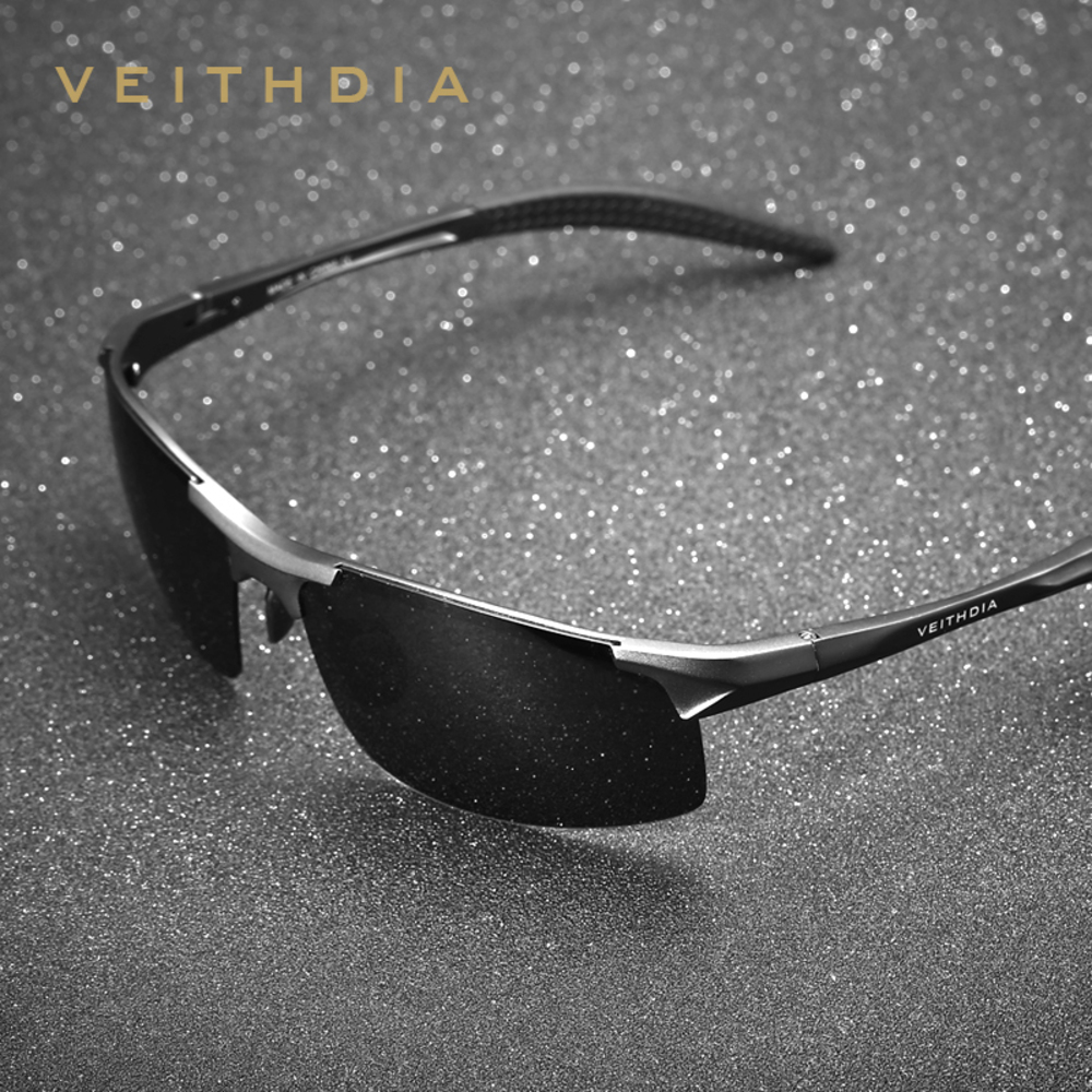だま屋 VEITHDIA メンズ アクセサリー 眼鏡 サングラス ブランド アルミ 偏光 アイウェア ブラック