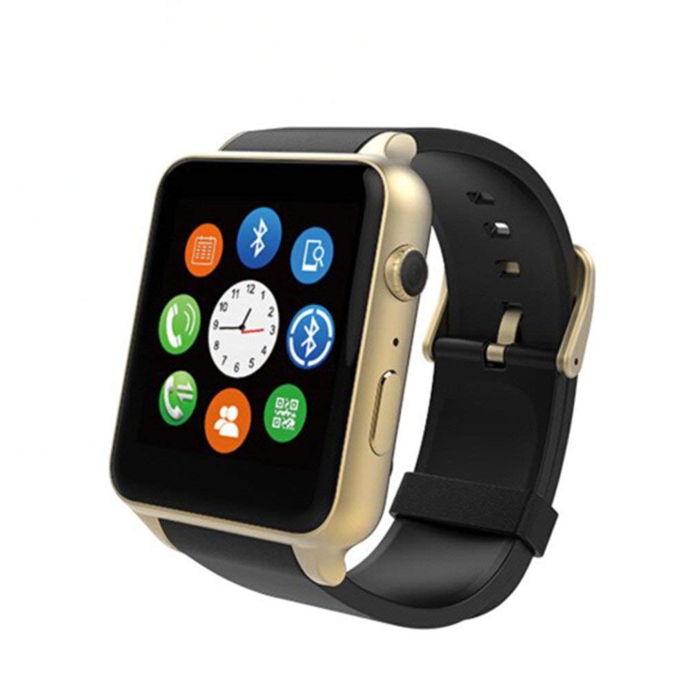 スマート ウォッチ Smart Watch GT88 Bluetooth接続 Android搭載 四角形 歩数/カロリー/防水 腕時計 | カラー:ゴールド