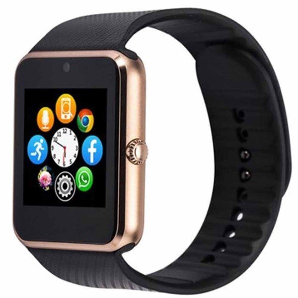 スマート ウォッチ Smart Watch GT08 Bluetooth接続 Android搭載 四角形 歩数/カロリー計算など多機能 腕時計 | カラー:ローズピンクｘブラック