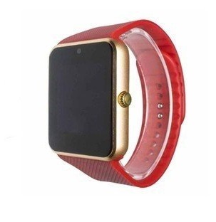 スマート ウォッチ Smart Watch GT08 Bluetooth接続 Android搭載 四角形 歩数/カロリー計算など多機能 腕時計 | カラー:ゴールドｘレッド