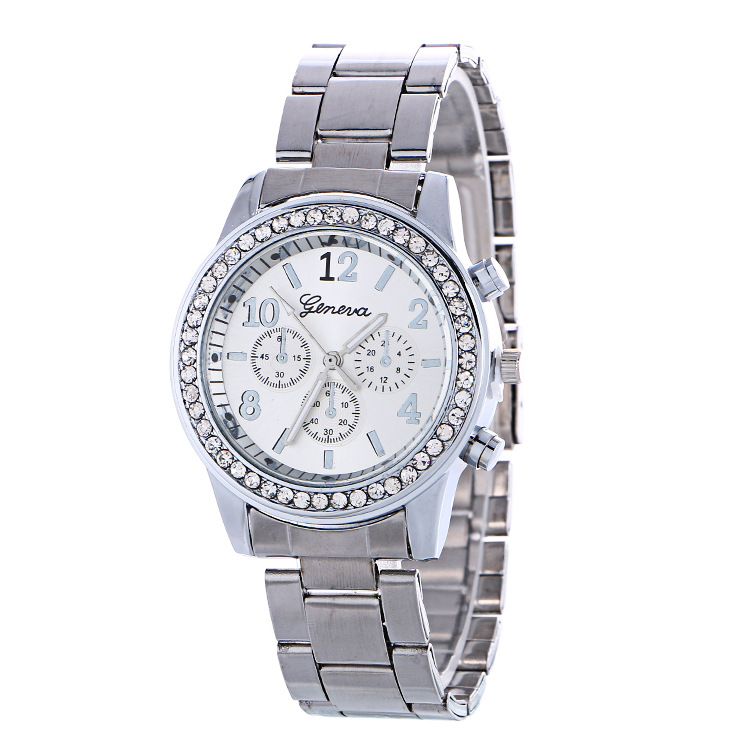 メンズ レディース 腕時計 ラグジュアリー ウォッチ ジュエリー ダイヤモンド メタル スチール合金 | 銀