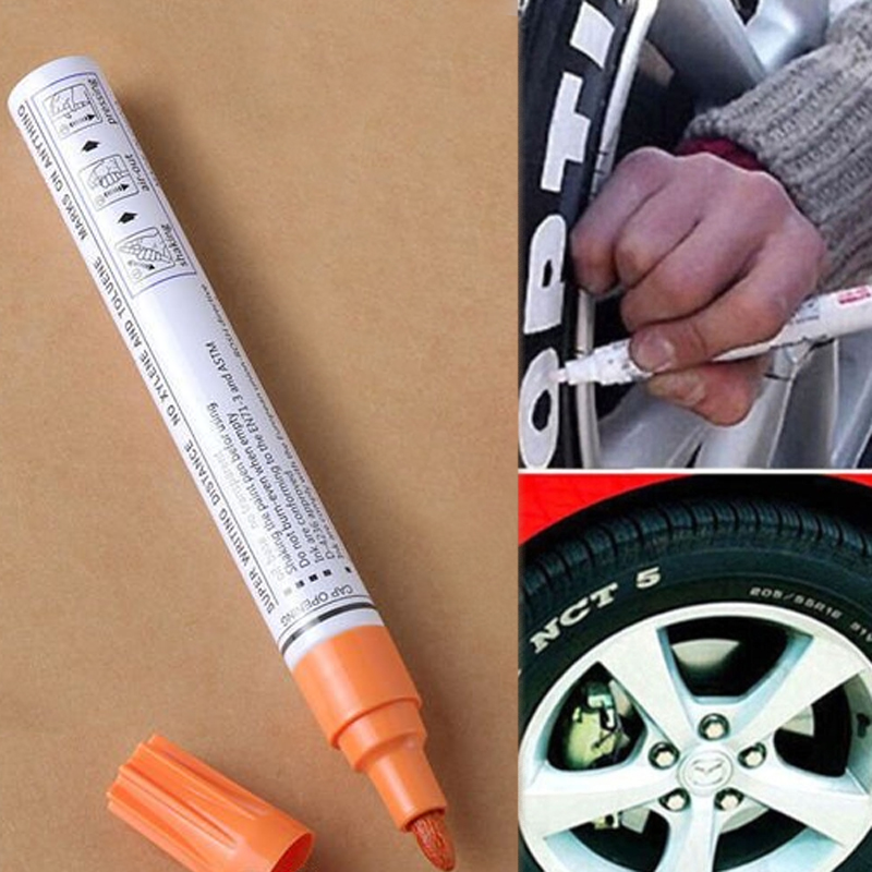 タッチ アップ タイヤ マーカー カー ペイント ペン スクラッチ 修理 | オレンジ