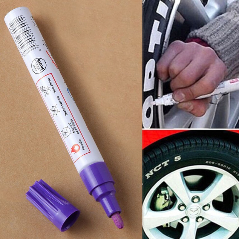 タッチ アップ タイヤ マーカー カー ペイント ペン スクラッチ 修理 | 紫