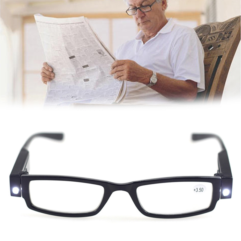 LED 拡大鏡 老眼鏡 照明 拡大 ライト付き LXH 男性 メンズ メガネ アクセサリー ギフト 父の日 | [度数]4.0