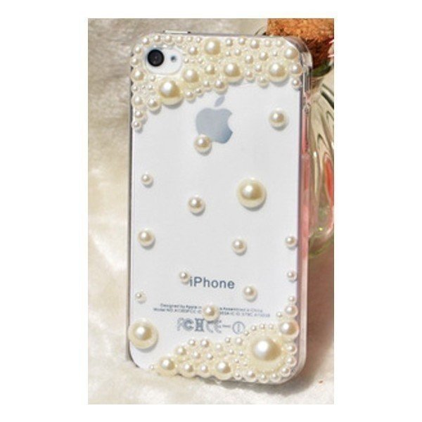 スマホケース iphone5/5s スマートフォン クリアケース キラキラデコレーション パール