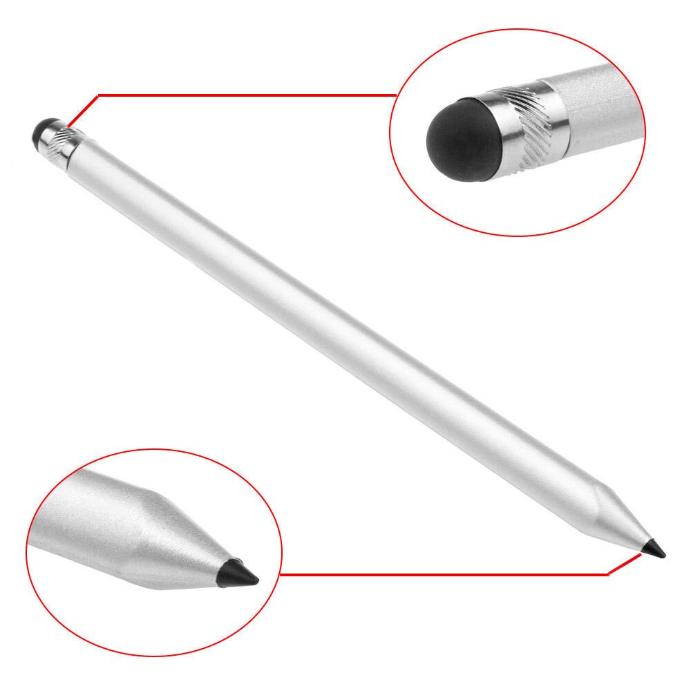 iPhone 便利なスタイラスペン タッチスクリーンペン 抵抗膜／静電容量 IPad Samsung タブレット タッチペン | シルバー