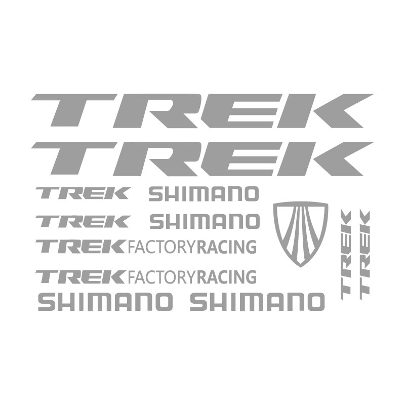 TREK 自転車 フレーム ビニール ステッカー セット サイクリング ロード ライド デカール バイク デコレーション デカール レーシング DIY ネーム | 銀