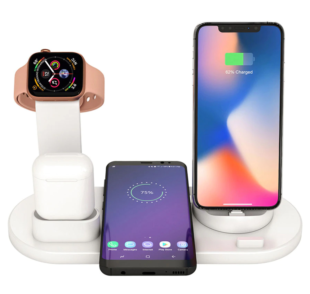 3 in 1ワイヤレス充電器ステーション iphone x xs max xr 8 airpods Apple Watch 対応 | ホワイト