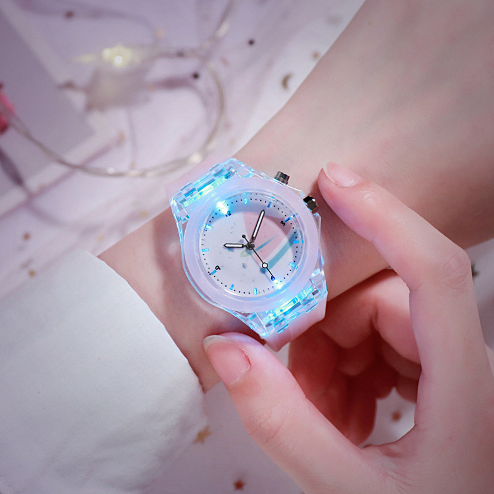 蛍光腕時計 ナイトイルミネーション 子供向け腕時計 かわいいイラストの時計 チャイルドギフト|腕時計 | フルーツピンク