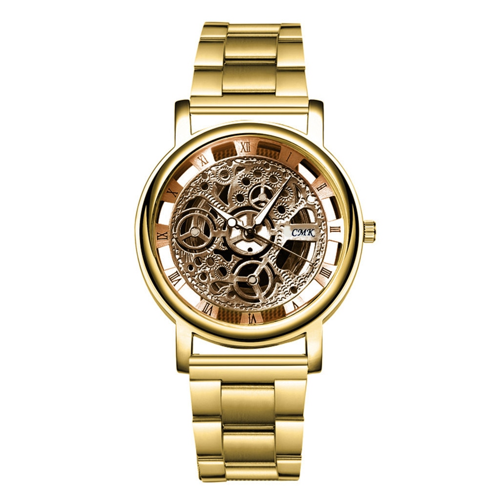 高級スチールウォッチ 腕時計 レトロミニマリストメンズファッション 超薄型シンプルウォッチ クォーツ時計 | 金
