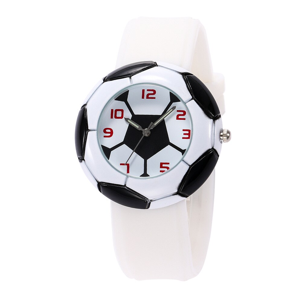 フットボールデザイン キッズウォッチ 子供のための腕時計 バースデーギフト|子供  | 白