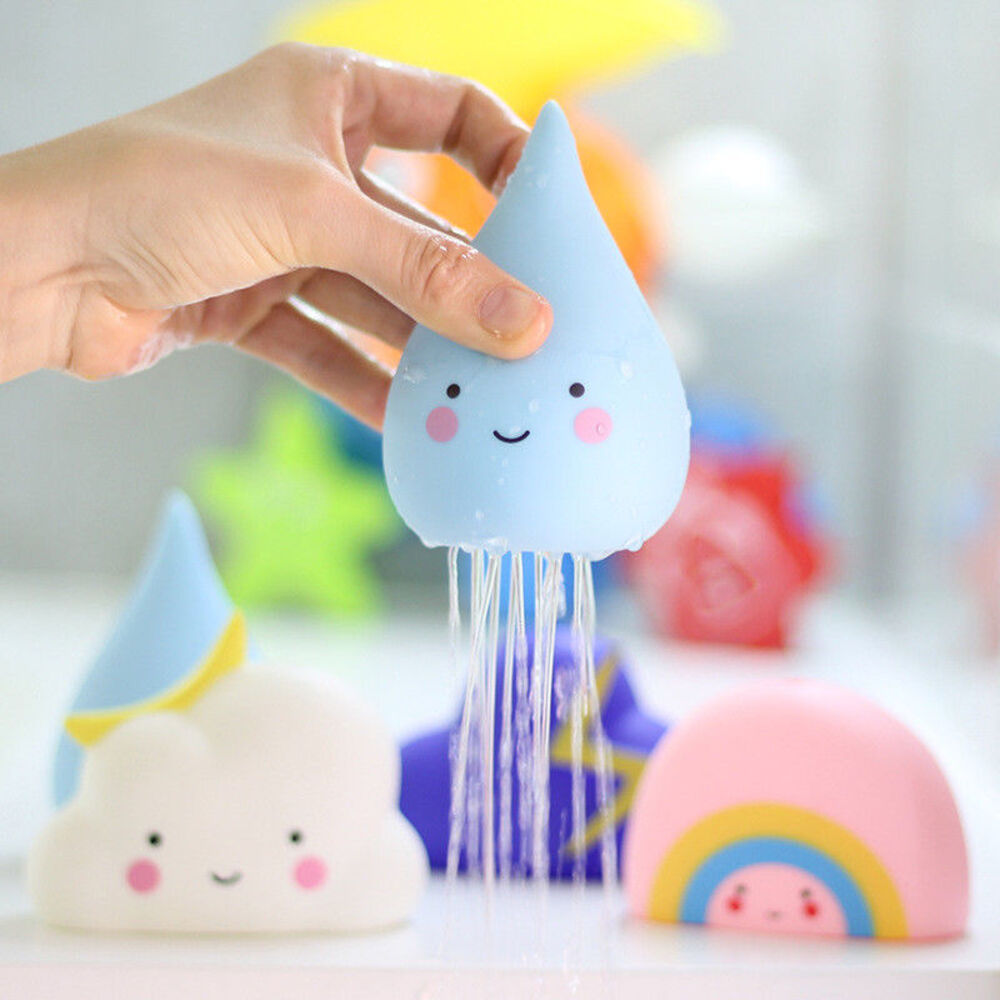 かわいい赤ちゃんのお風呂のおもちゃ バスルームプレイ 散水ツール 雲 シャワーフ ローティング おもちゃ キッズ 水のおもちゃ 初期教育 | B水玉
