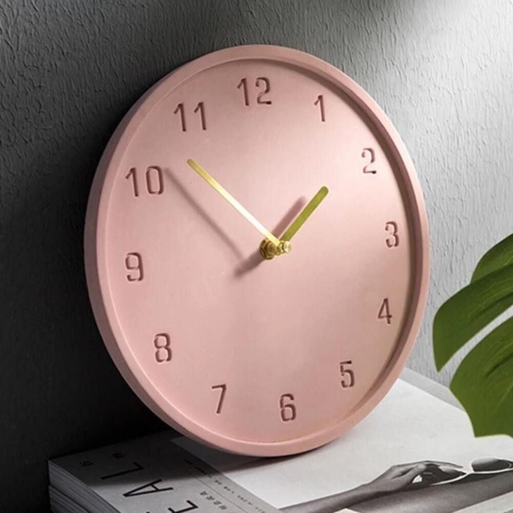 壁掛け時計 北欧スタイル 家庭用サイレント時計 寝室の装飾 | 壁時計-ピンク