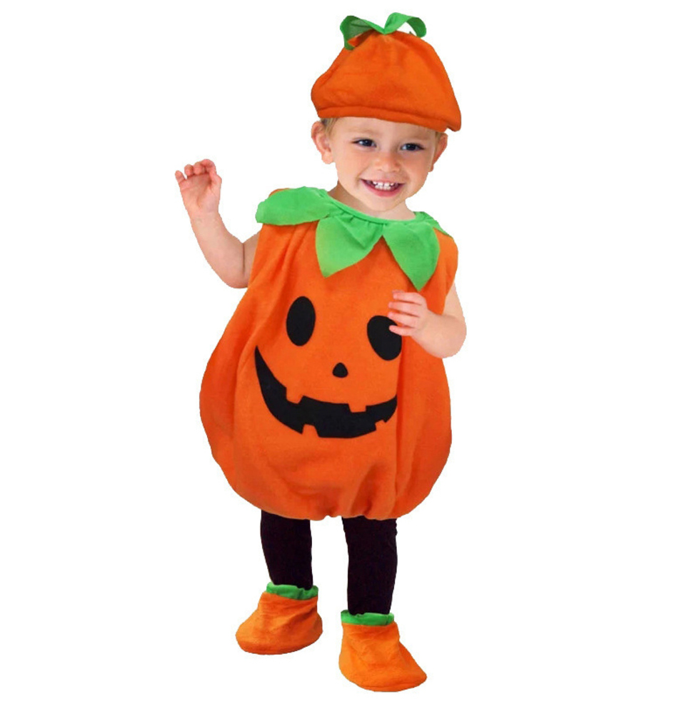 だま屋 / ハロウィン かぼちゃ コスプレ キッズ用 衣装 ３点セット