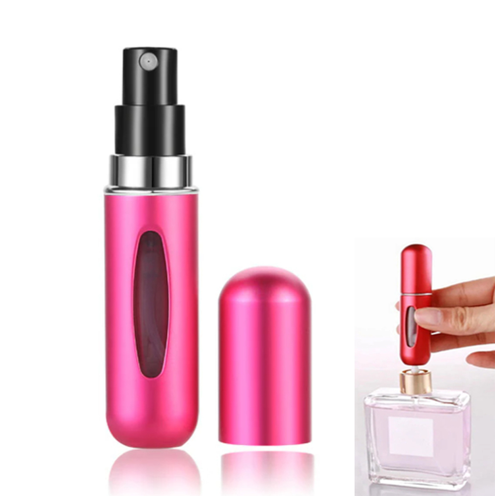 香水瓶 詰め替え トラベル 旅行 スプレー 化粧品 空の容器 ボトル 持ち運び 5ml | チェリー
