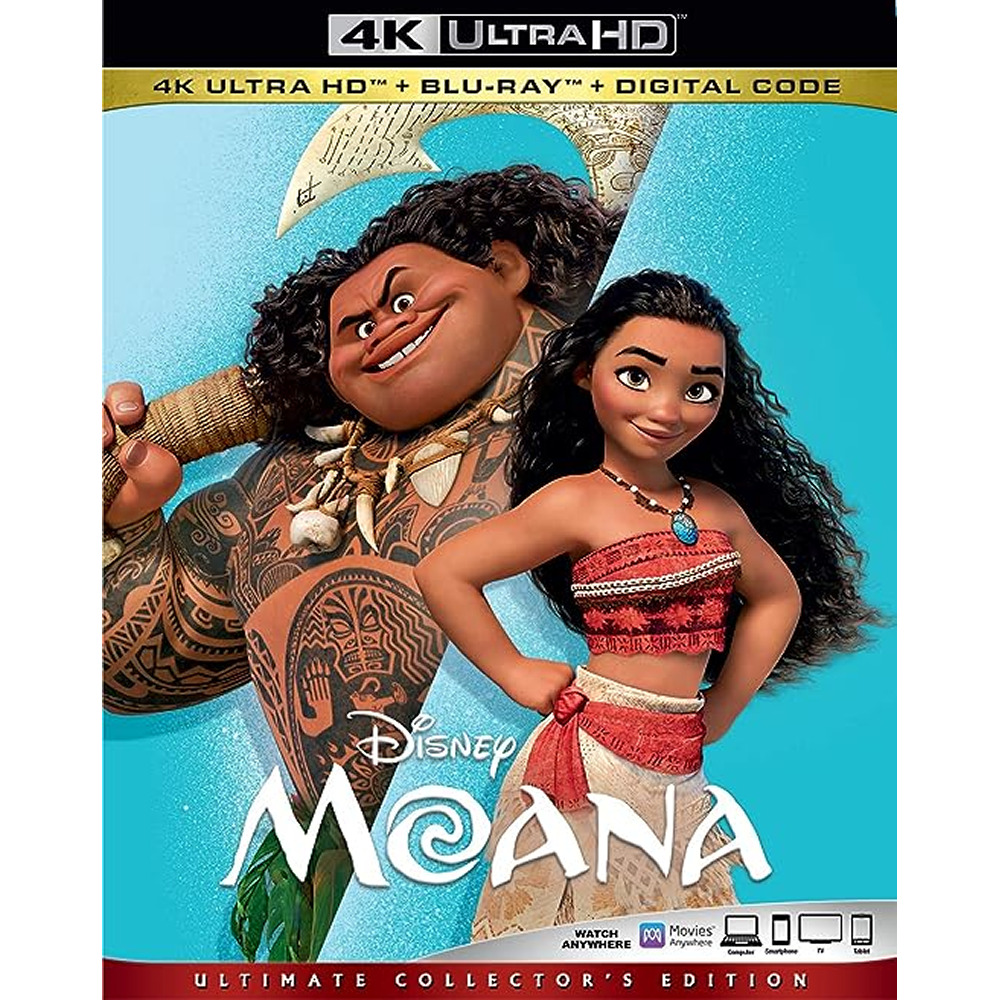 モアナ Blu-ray ディズニー アニメ 語学学習 英語 フランス語 スペイン語 並行輸入品 北米版 ブルーレイ